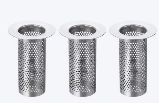Stainless Steel Bathroom Sink Strainer – 3 Pack, Anti-Clog Drain Filter