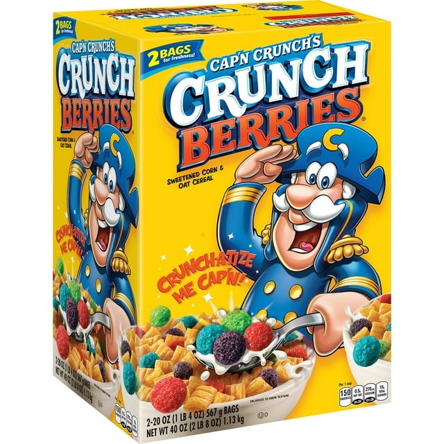 Crunchy Berry Cereal – 40 oz Bag (Sweetened Corn & Oat Cereal with Berry Pieces)