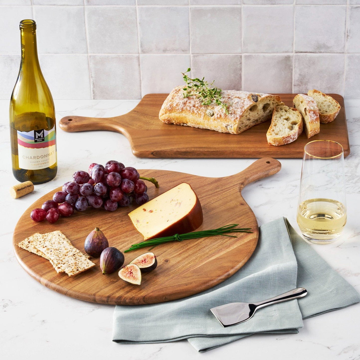 Member's Mark Acacia Wood Charcuterie Boards, Set of 2
