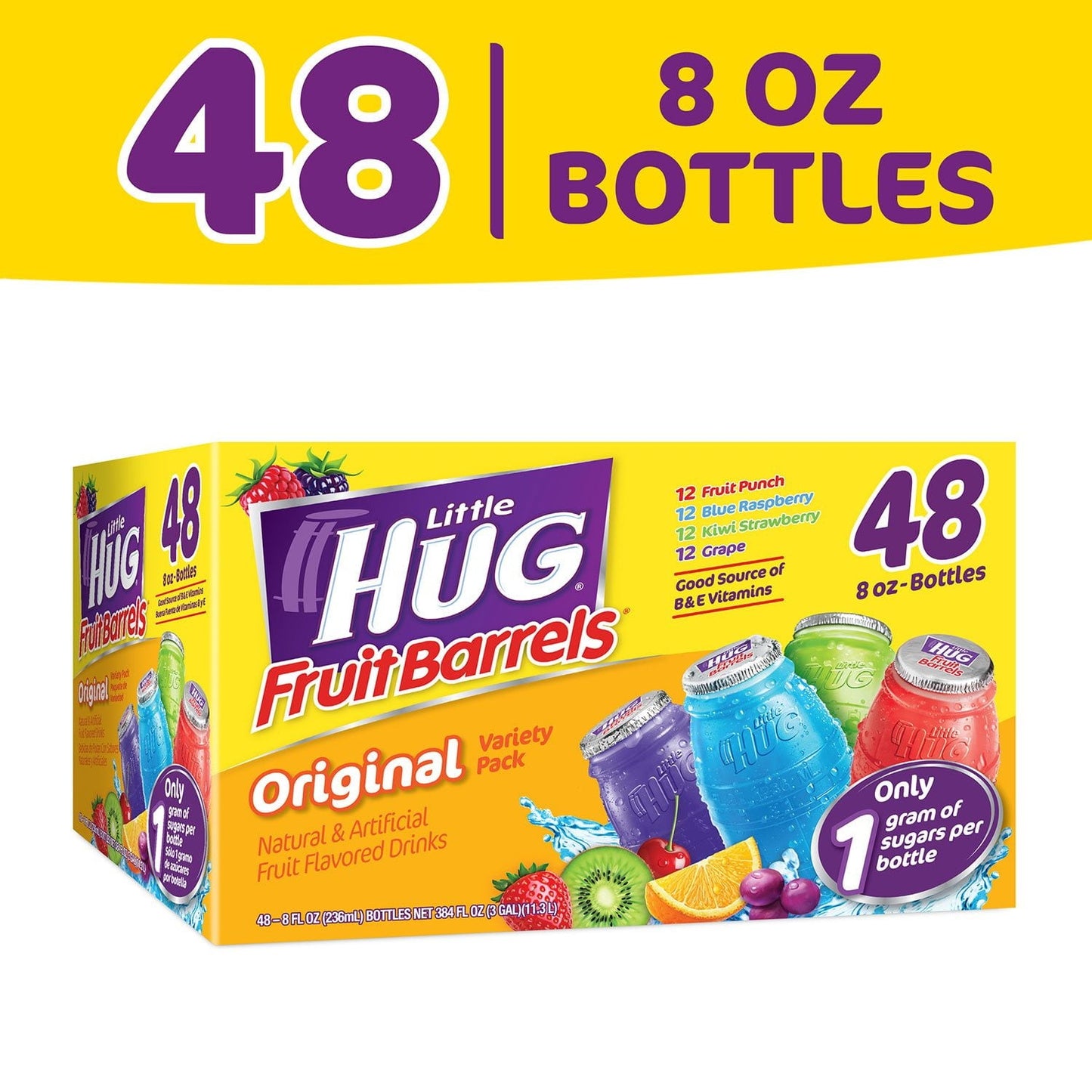 Fruit Drink Variety Pack – 48 Bottles -8 fl oz Each