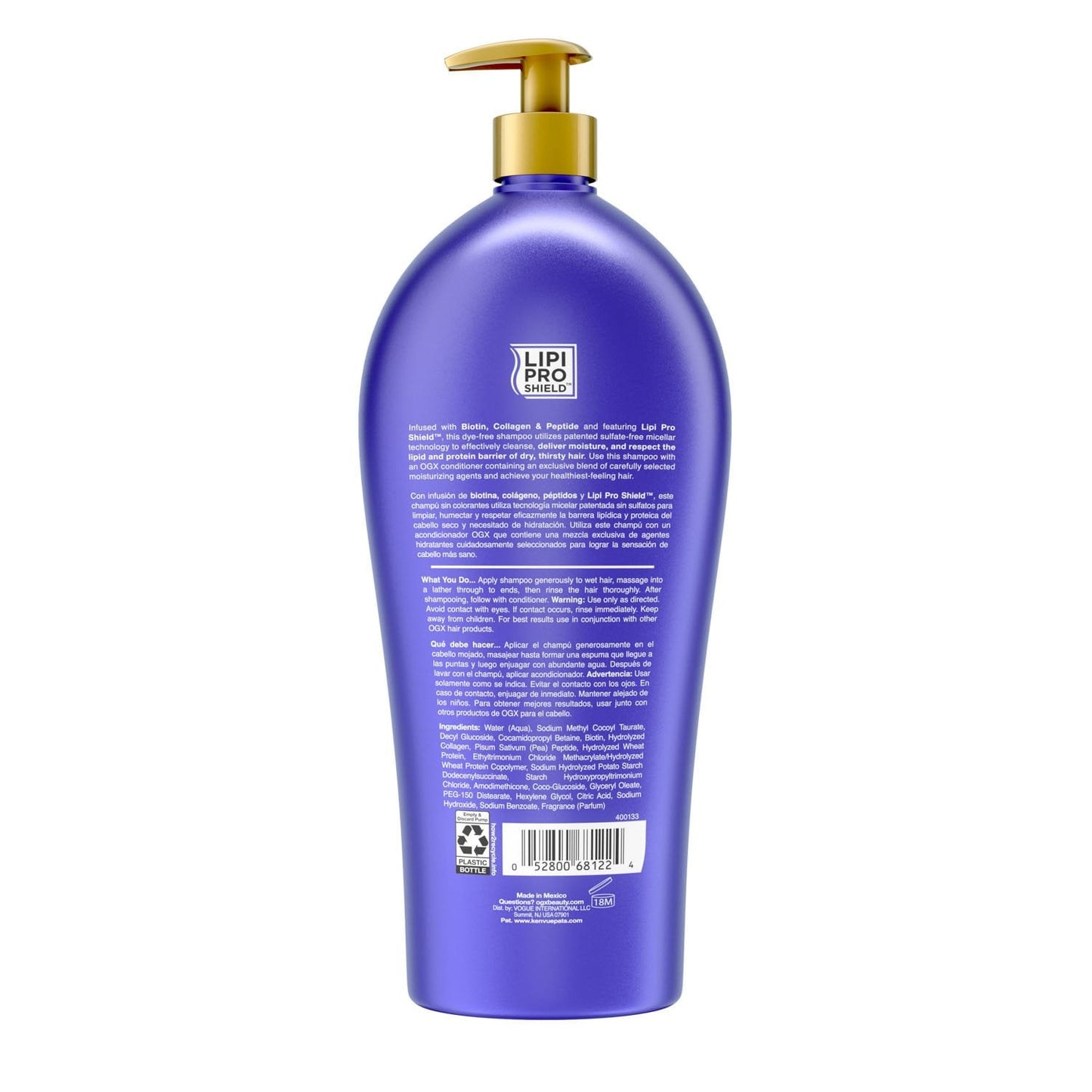 OGX Thick & Full + Biotin & Collagen Volumizing Shampoo – 72+ Hour Volume & Body