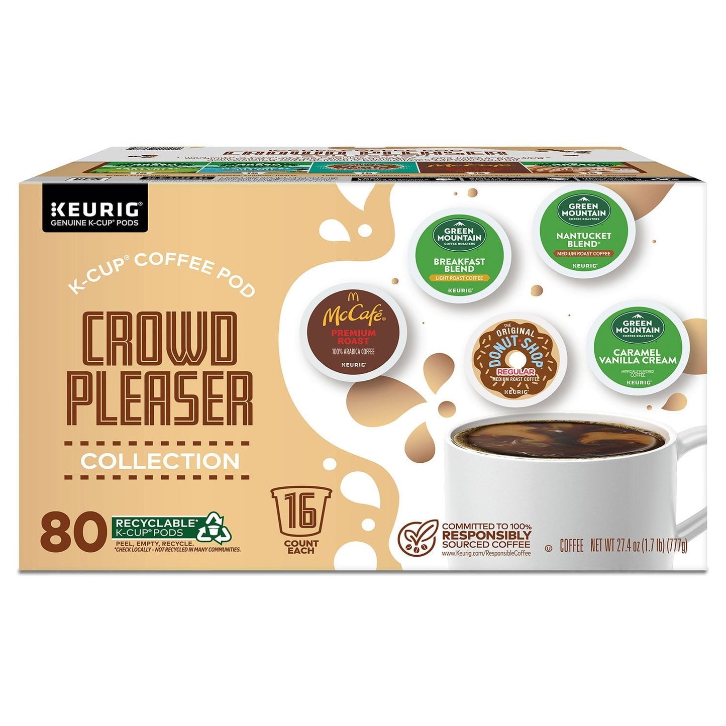 Crowd Pleaser Variety Pack, Single Serve Pods, 80 ct.