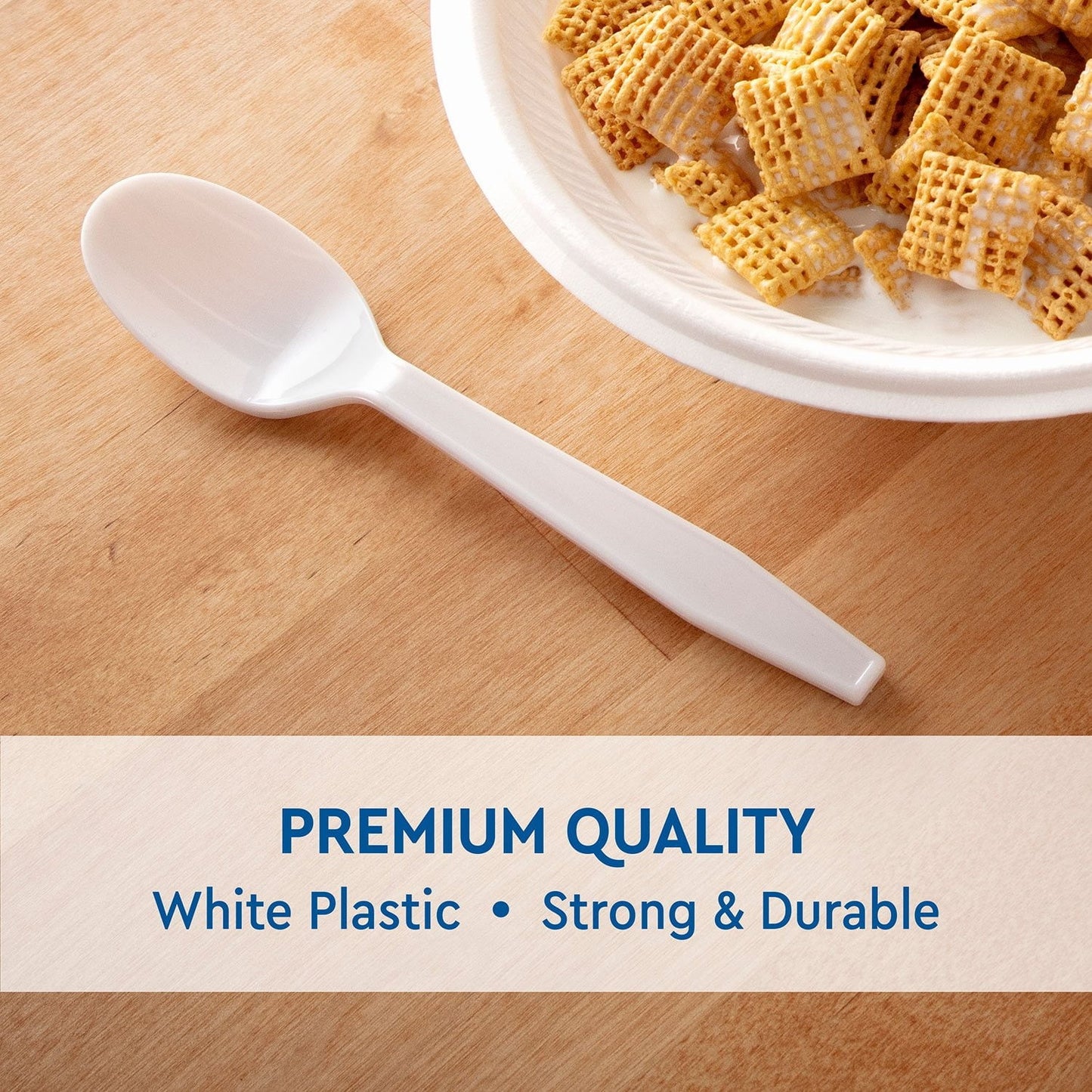Member’s Mark Heavy-Weight White Plastic Spoons – 600 Count Bulk Pack