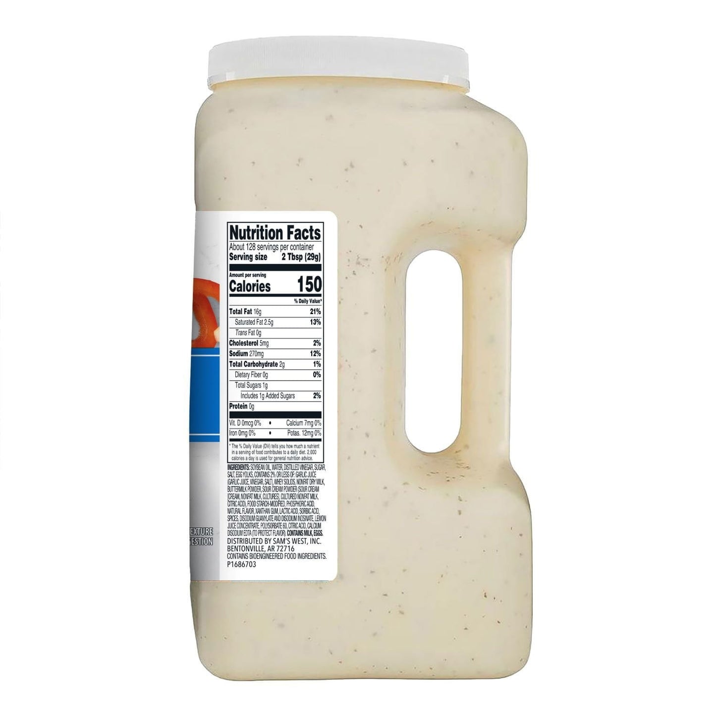 Member's Mark Creamy Ranch Dressing, 1 Gallon – Gluten-Free, Vegetarian Friendly
