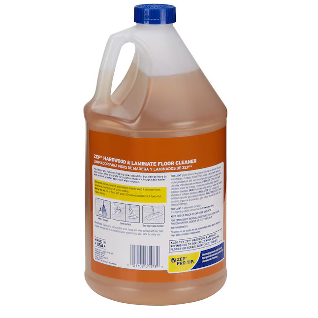 Zep Hardwood and Laminate Floor Cleaner. Liquid Floor Cleaner 128 -fl oz