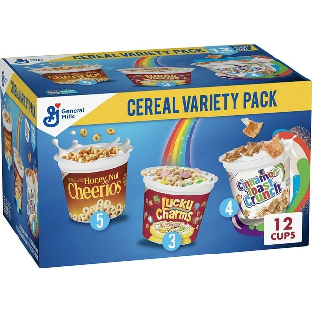 Cereal Cups Variety Pack – 12-Pack Single-Serve Breakfast Cups