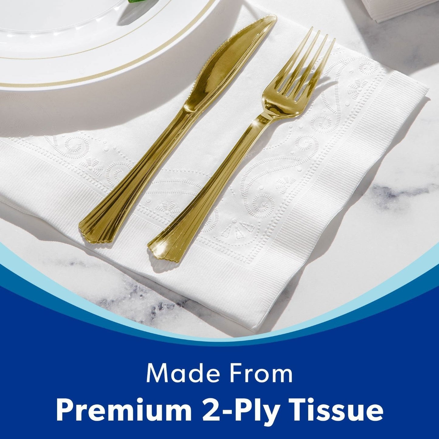 Member's Mark Ultra Premium 2-Ply White Napkins 6 pks., 110 napkins/pk.