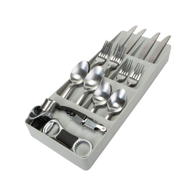Kitchen Details 15.75-in x 6.22-in Gray Plastic Drawer Organizer
