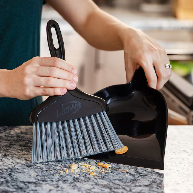 Libman Plastic Whisk Broom and Dust Pan Handheld dustpan with brush