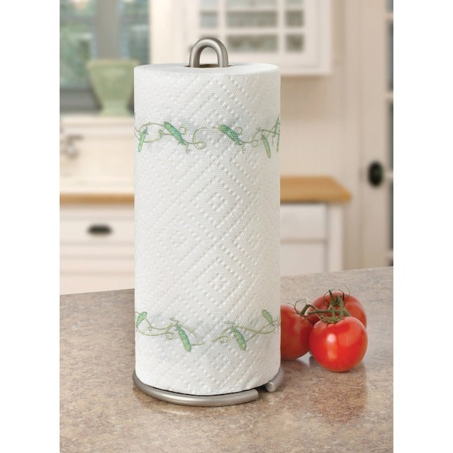 Style Selections Brushed Nickel Metal Freestanding Paper Towel Holder
