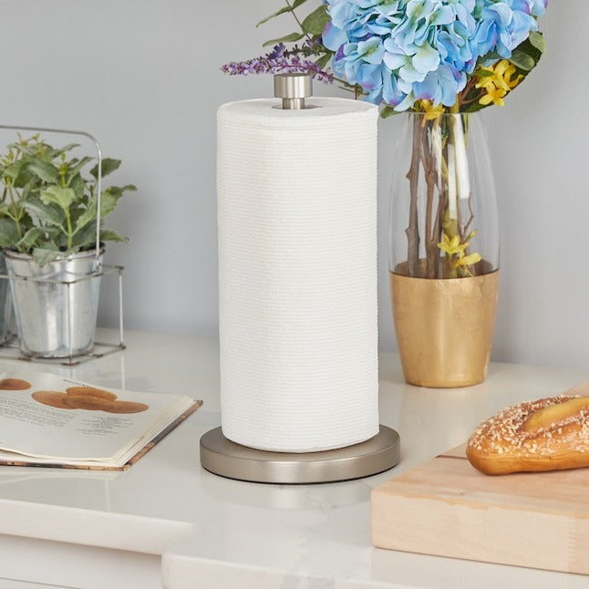 Style Selections Nickel Metal Countertop Paper Towel Holder