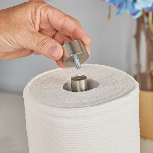 Style Selections Nickel Metal Countertop Paper Towel Holder