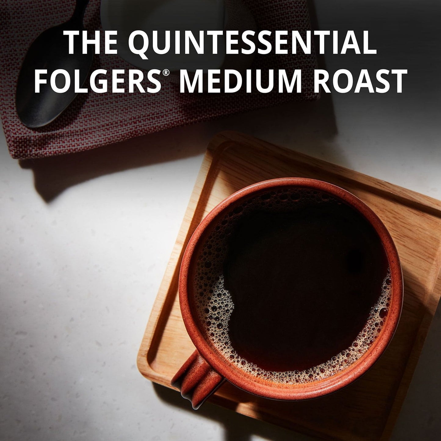 Folgers Classic Roast Ground Coffee, Medium Roast, Rich & Smooth Flavor, 43.5 oz Canister