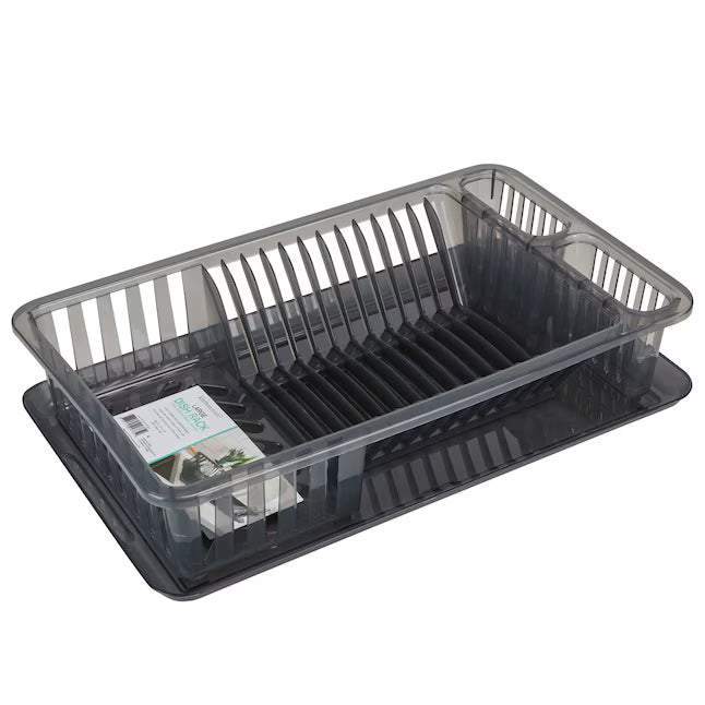 Kitchen Details 11.02-in W x 18.11-in L x 3.54-in H Polypropylene Dish rack and drip tray