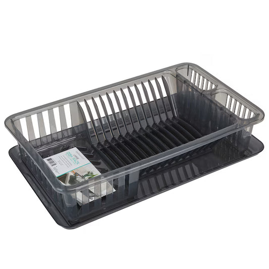 Kitchen Details 11.02-in W x 18.11-in L x 3.54-in H Polypropylene Dish rack and drip tray