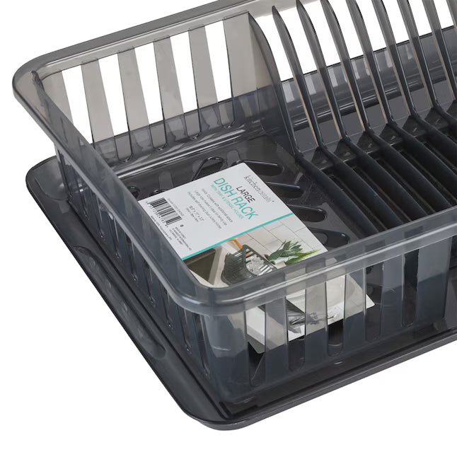 Kitchen Details 11.02-in W x 18.11-in L x 3.54-in H Polypropylene Dish rack and drip tray