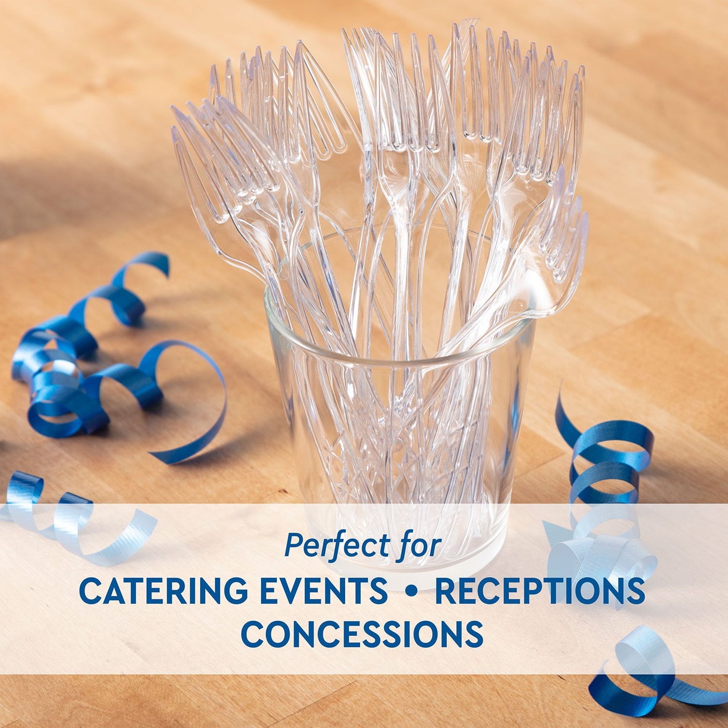 Member’s Mark Clear Plastic Forks – Heavyweight, 300-Count Pack