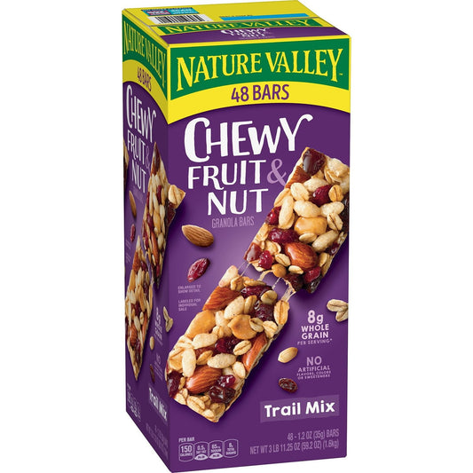 Nature Valley Chewy Trail Mix Fruit & Nut Granola Bars – 48 Count Bulk Pack