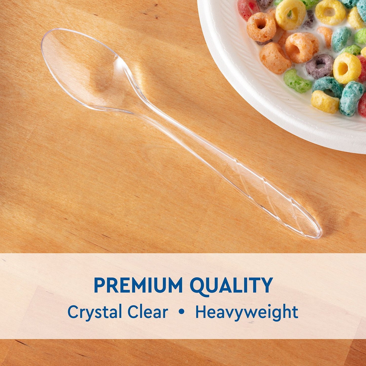 Member’s Mark Clear Plastic Spoons – Heavyweight, 300-Count Pack