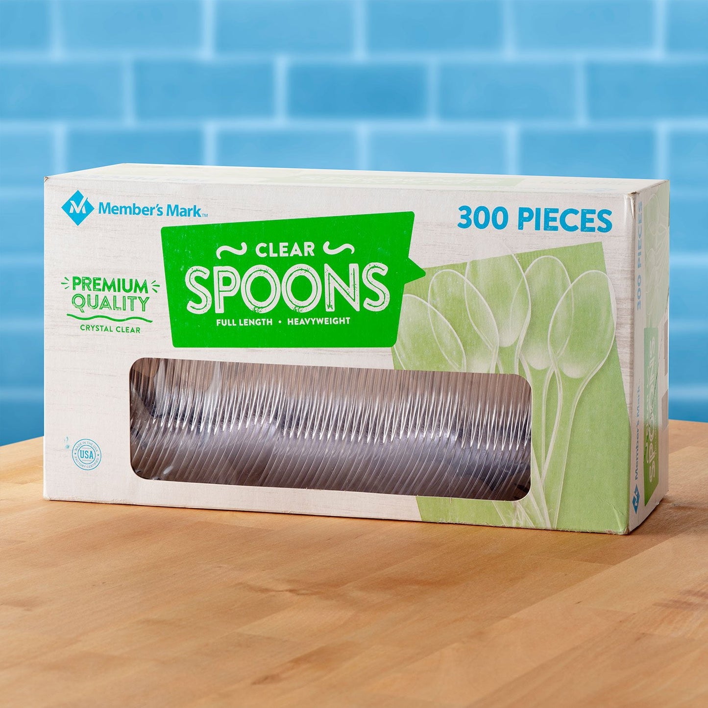 Member’s Mark Clear Plastic Spoons – Heavyweight, 300-Count Pack