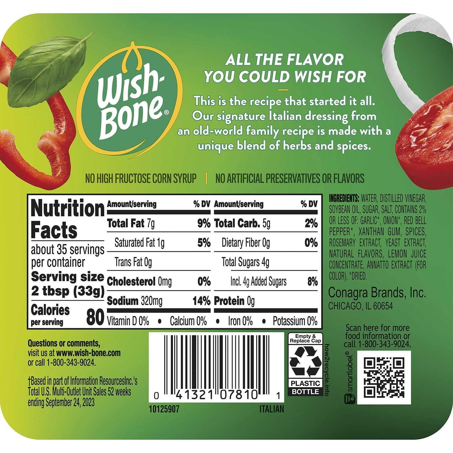Wish-Bone Italian Dressing Twin Pack, 36 oz Bottles (2-Pack)