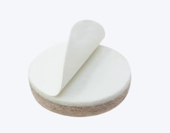 3/4 Inch Round Felt Furniture Pads – Beige, 16 Pack