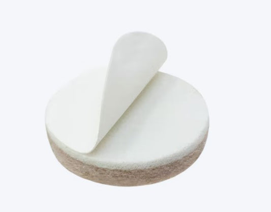 3/4 Inch Round Felt Furniture Pads – Beige, 16 Pack