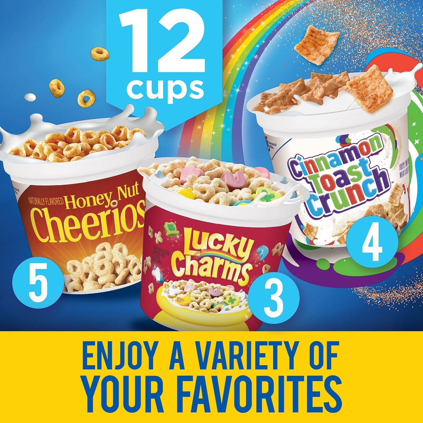 Cereal Cups Variety Pack – 12-Pack Single-Serve Breakfast Cups