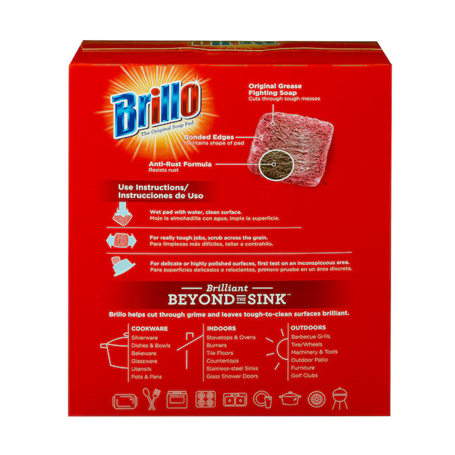 Brillo Steel wool Scouring soap pad 18 -Pack