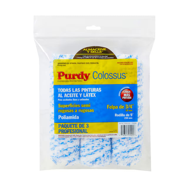 Purdy 3 -Pack 9-in x 3/4-in Nap Colossus Standard Woven Paint Roller Cover