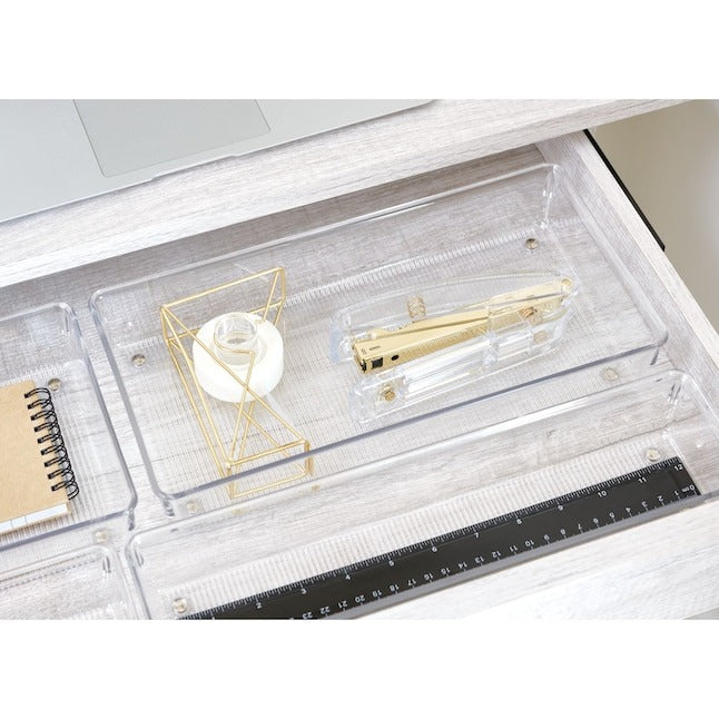 iDesign 12-in x 6-in Clear Plastic Drawer Organizer
