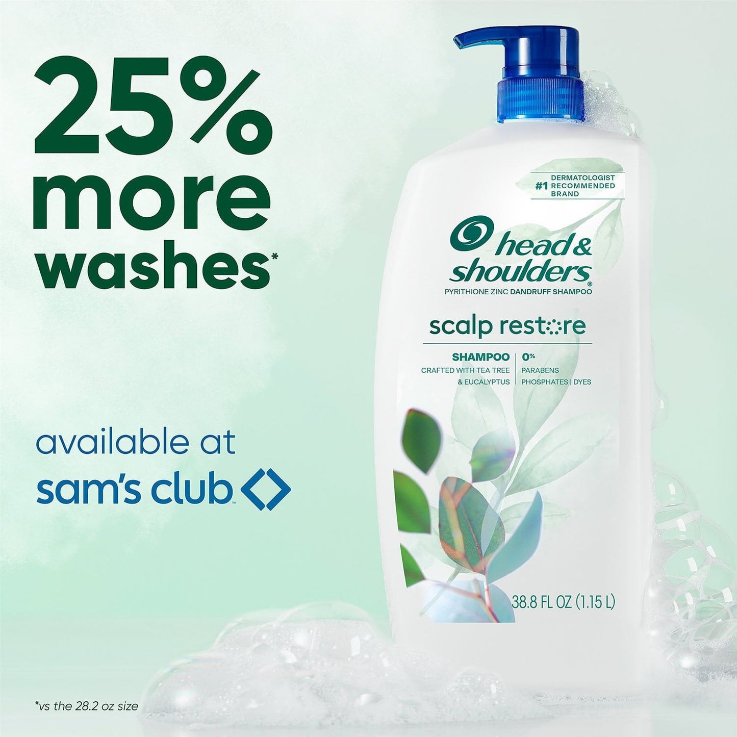 Anti-Dandruff Shampoo with Tea Tree & Eucalyptus – 38.8 fl oz