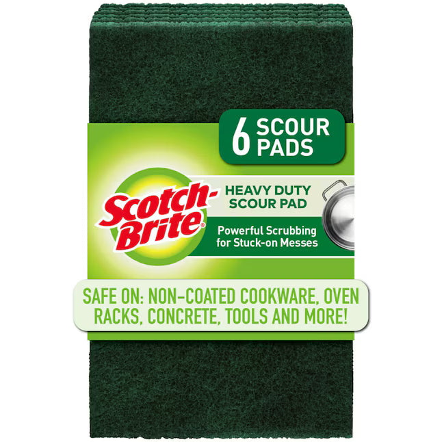 Scotch-Brite Heavy Duty Poly fiber Scouring pad 6 -Pack