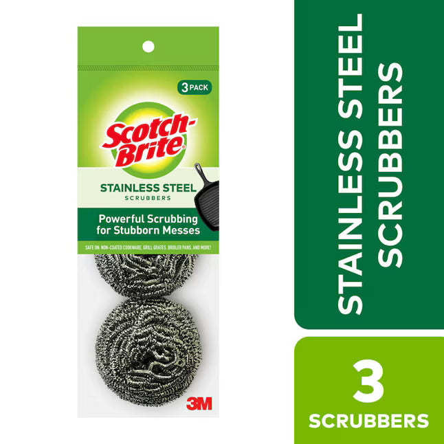Scotch-Brite Scrubber Stainless steel Scouring pad 3 -Pack