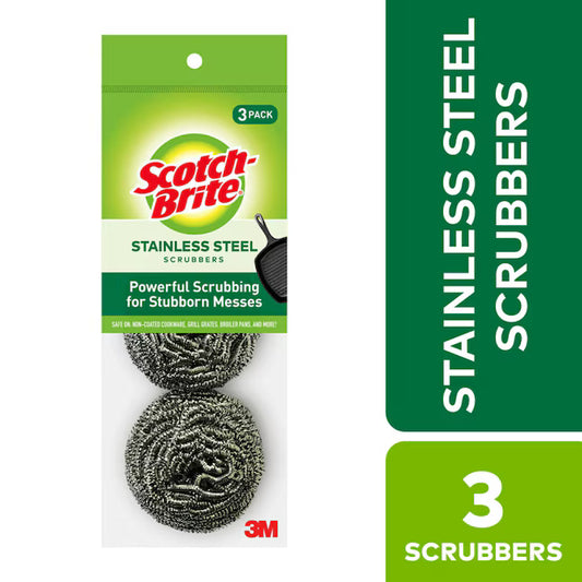 Scotch-Brite Scrubber Stainless steel Scouring pad 3 -Pack