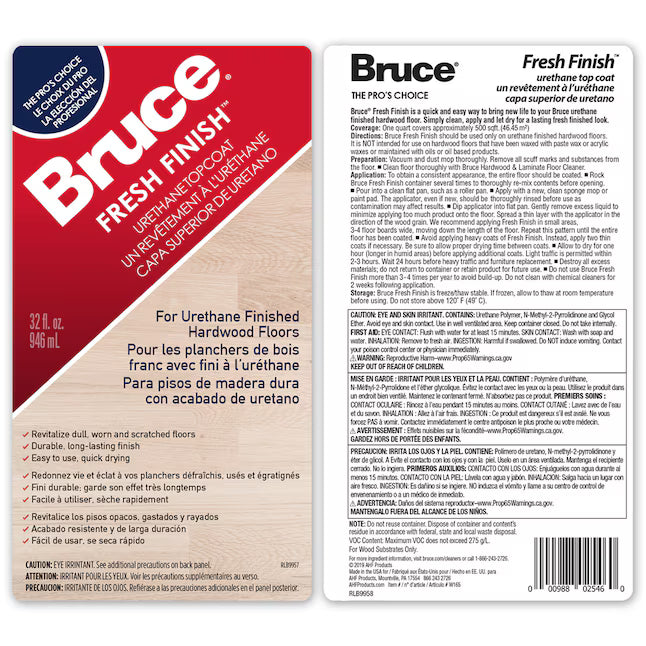 Bruce Fresh finish Semi-gloss Floor Polish 32 Fluid ounce (s)
