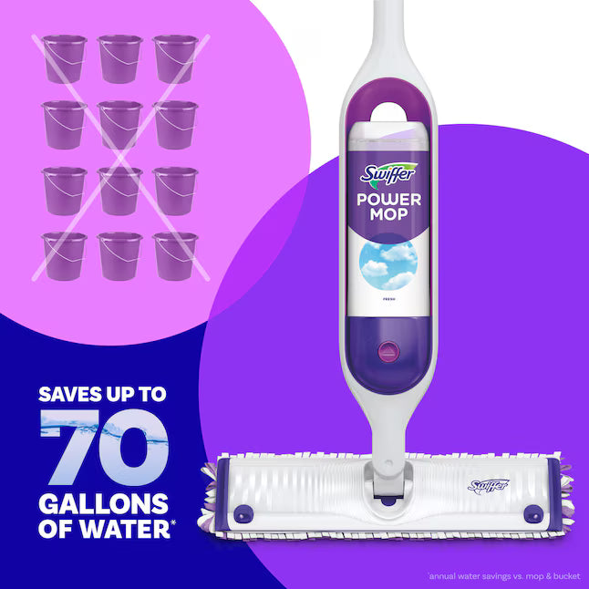 Swiffer Power Mop Refill Fresh Spray Floor Cleaner 2 -Count