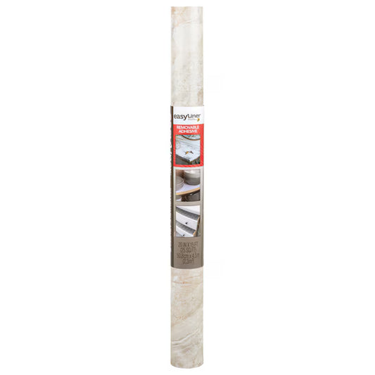 Duck EasyLiner Removable Adhesive 20-in x 15-ft Beige Marble Shelf liner