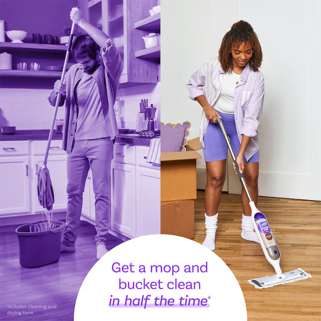Swiffer Power Mop Wood Refill Lemon Spray Floor Cleaner 2 -Count