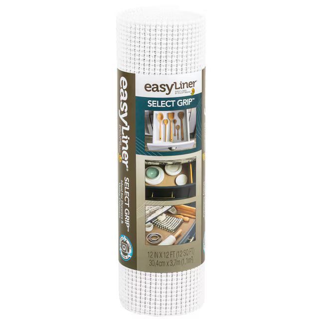 Duck Select Grip EasyLiner 12-Inches x 12-ft White Shelf liner