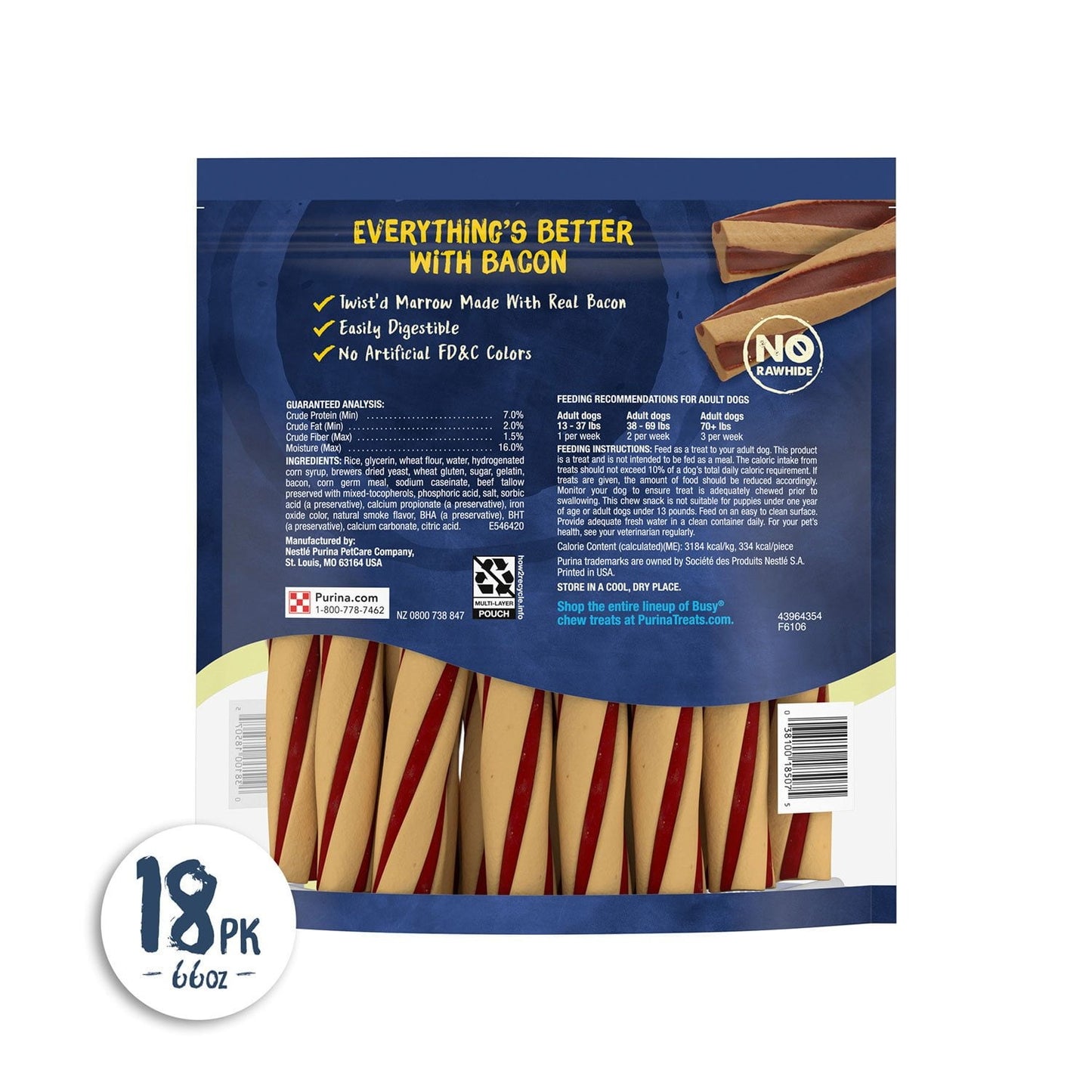 Purina Busy With Beggin' Twist'd Small/Medium Breed Dog Treats, 18 ct.
