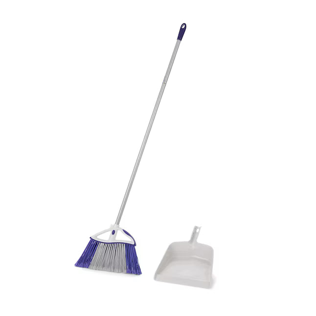 MOXIE 14.5-in Poly fiber Multi-surface Angle with dustpan Push Broom