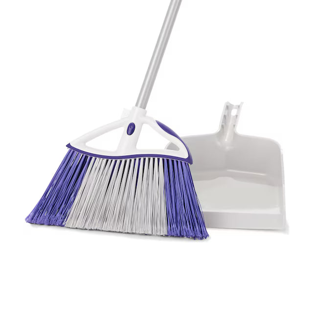 MOXIE 14.5-in Poly fiber Multi-surface Angle with dustpan Push Broom