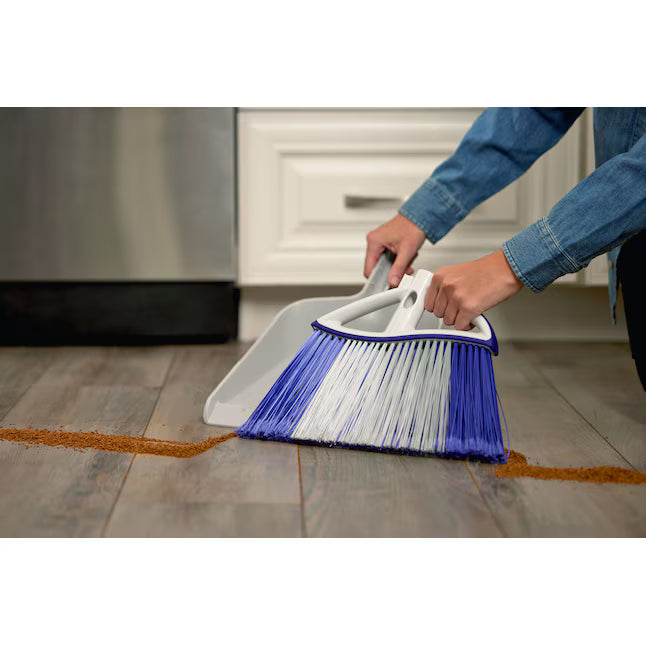 MOXIE 14.5-in Poly fiber Multi-surface Angle with dustpan Push Broom