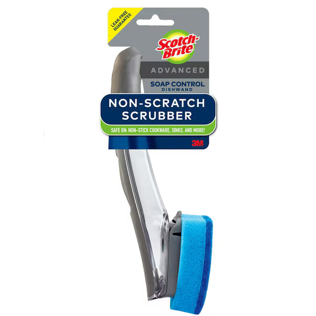 Scotch-Brite Advanced Soap Control Non-Scratch Poly fiber Dish wand with Soap Dispenser