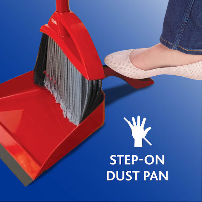 O-Cedar PowerCorner Pet Pro 13.5-in Poly fiber Multi-surface Angle with dustpan Upright Broom