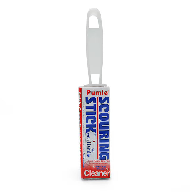 Pumie Toilet Bowl Ring Removing Pumice Scouring Stick with Handle Cellulose Scouring pad