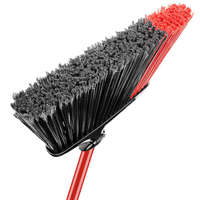 Libman 14-in Poly fiber Multi-surface Angle with dustpan Upright Broom