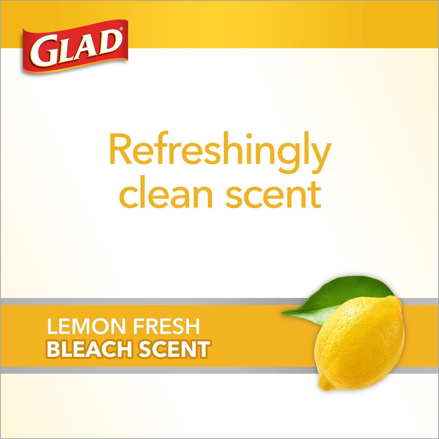 Glad ForceFlex MaxStrength with Clorox Tall Kitchen Drawstring Trash Bags, Lemon Fresh Scent, 13 Gallon, 120 ct.