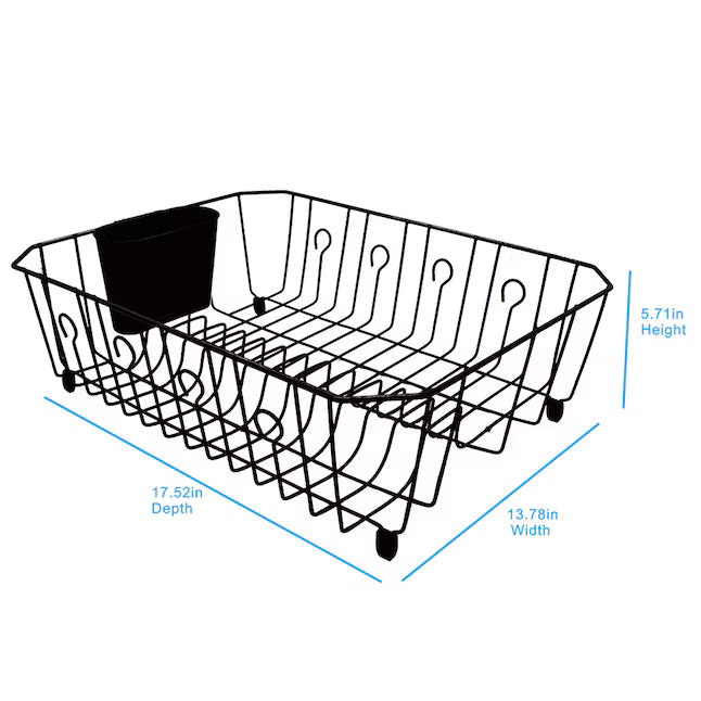 Style Selections 13.78-in W x 17.52-in L x 5.71-in H Metal Dish rack